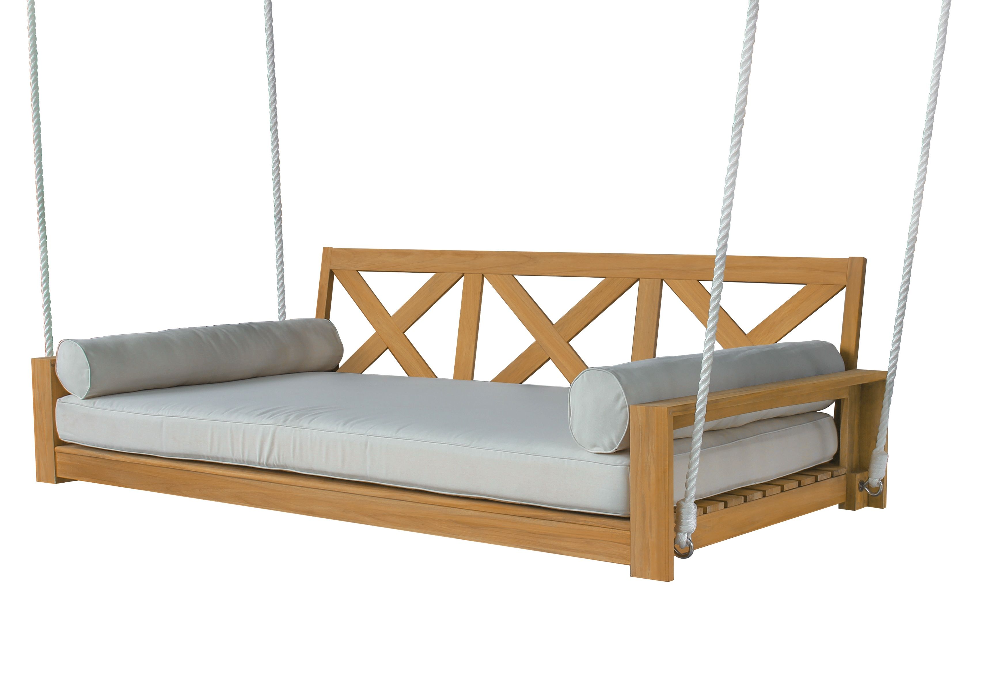 Better Homes & Gardens Ashbrook 3-Persons Teak Porch Swing with Cushions by Dave & Jenny Marrs - image 1 of 10