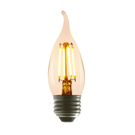 Better Homes & Gardens B10 Vintage Amber LED Light Bulb, 40W Equivalent, Dimmable, E26 Medium Base, 8-Pack