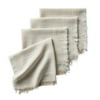 Better Homes & Gardens BG FRINGE 4PK NP - 20 x 20 - Beige - 57% Polyester/43% Cotton