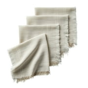 Better Homes & Gardens BG FRINGE 4PK NP - 20 x 20 - Beige - 57% Polyester/43% Cotton