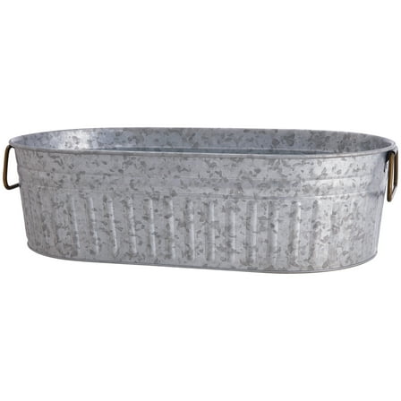 Better Homes & Gardens Galvanized 4 Gallon Oval Tub