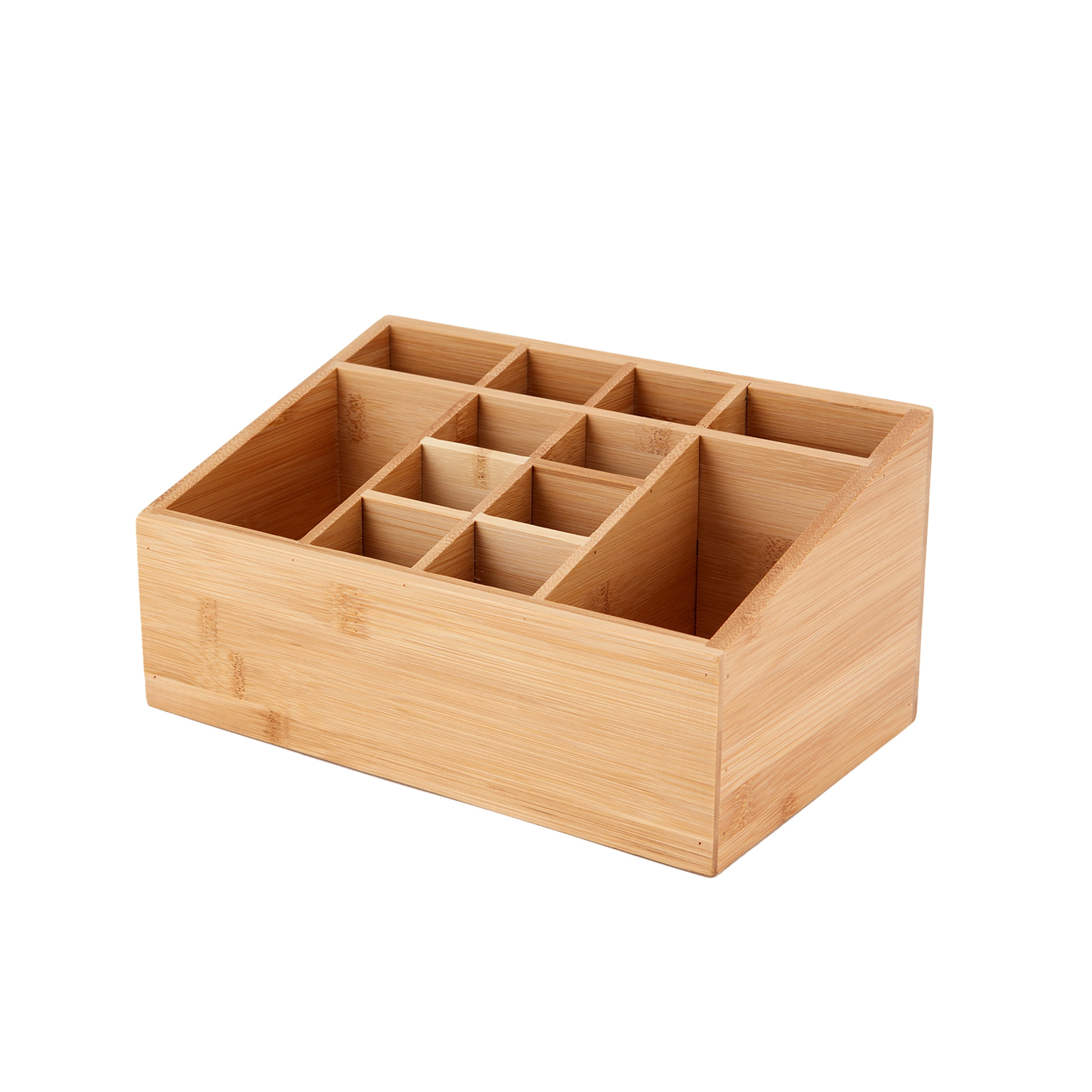 Better Homes & Gardens Brown 12 Compartments Bamboo Bathroom Organizer