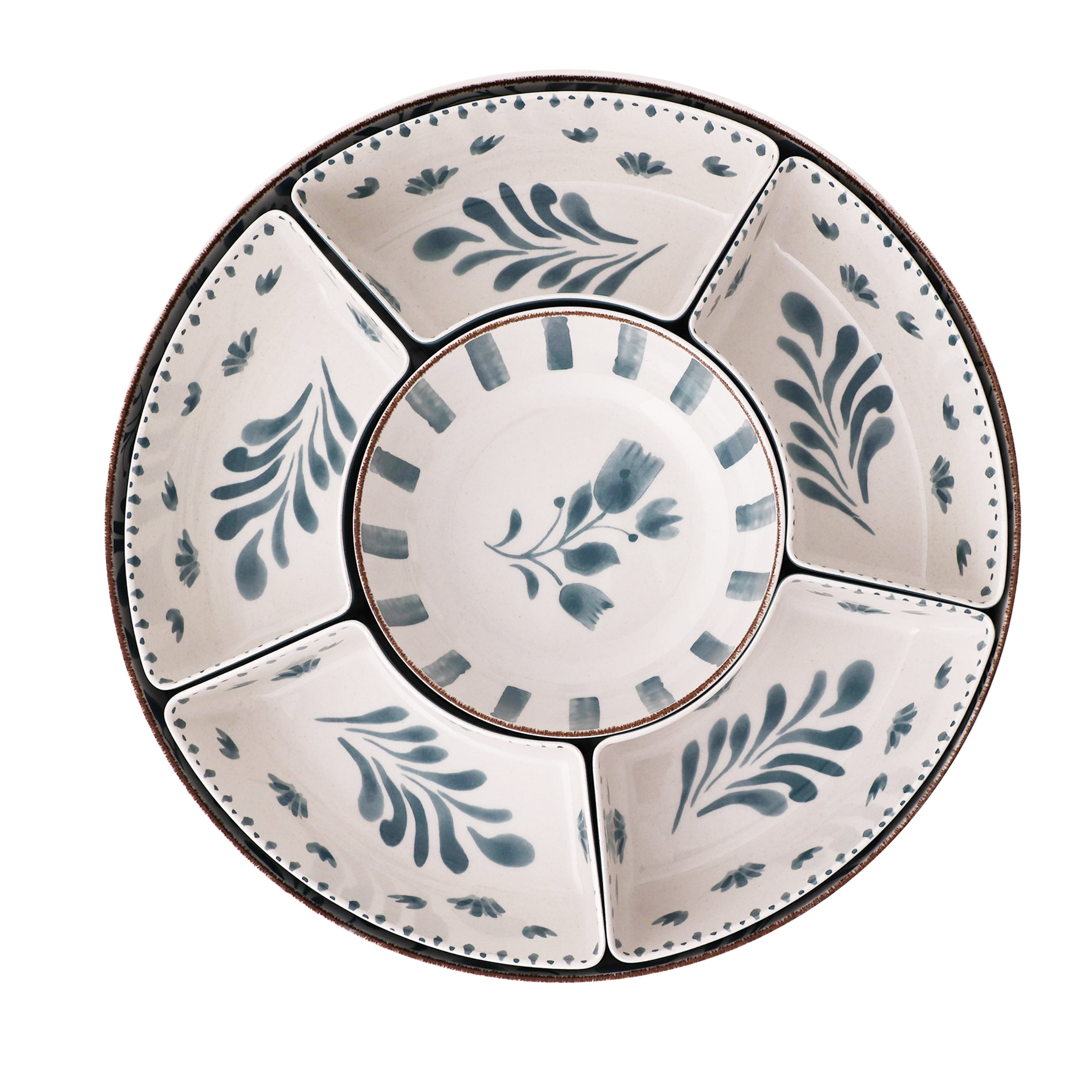 Better Homes & Gardens Bamboo Melamine Chip and Dip Tray, Blue - Walmart.com