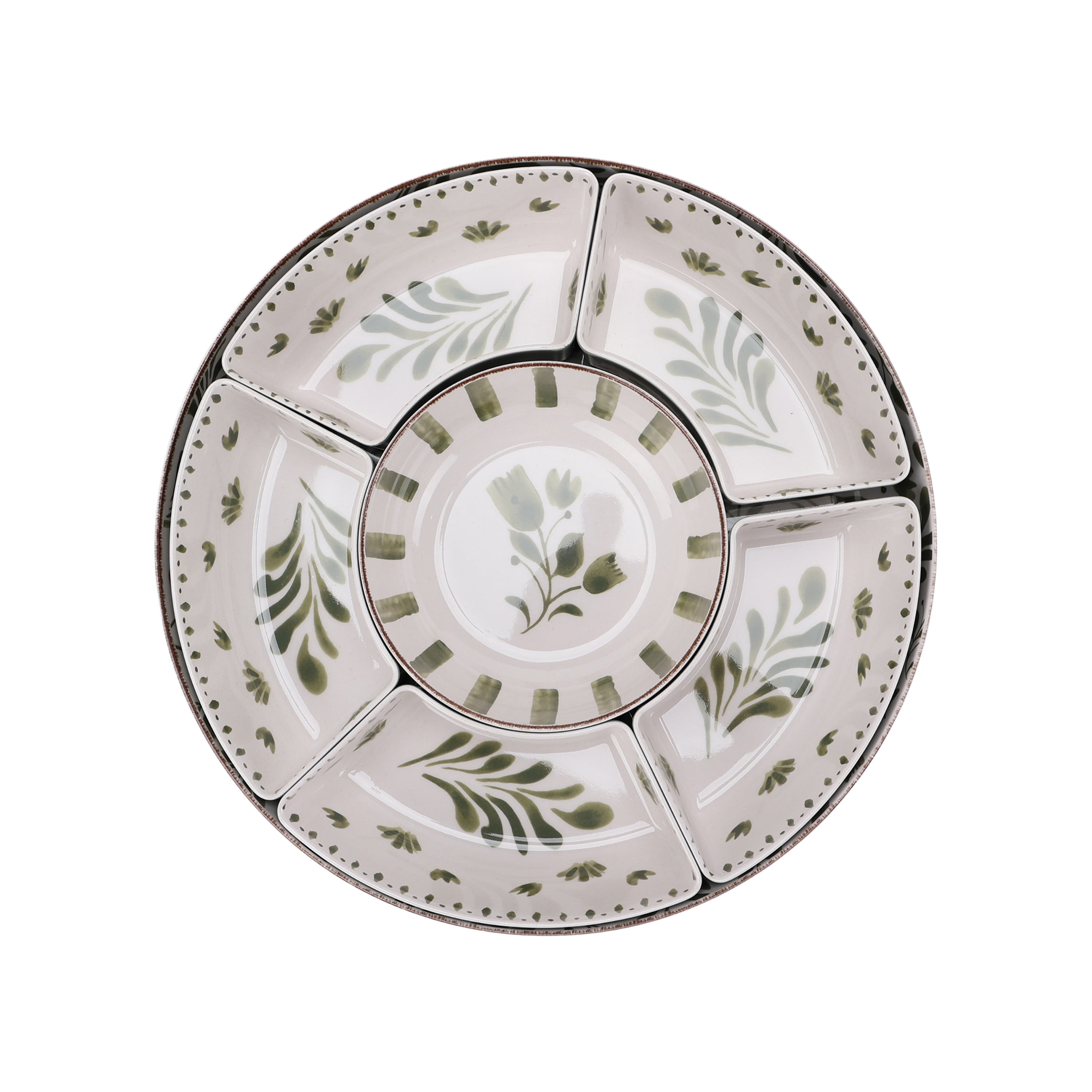 Better Homes & Gardens Bamboo Melamine Chip and Dip Tray, Green - Walmart.com