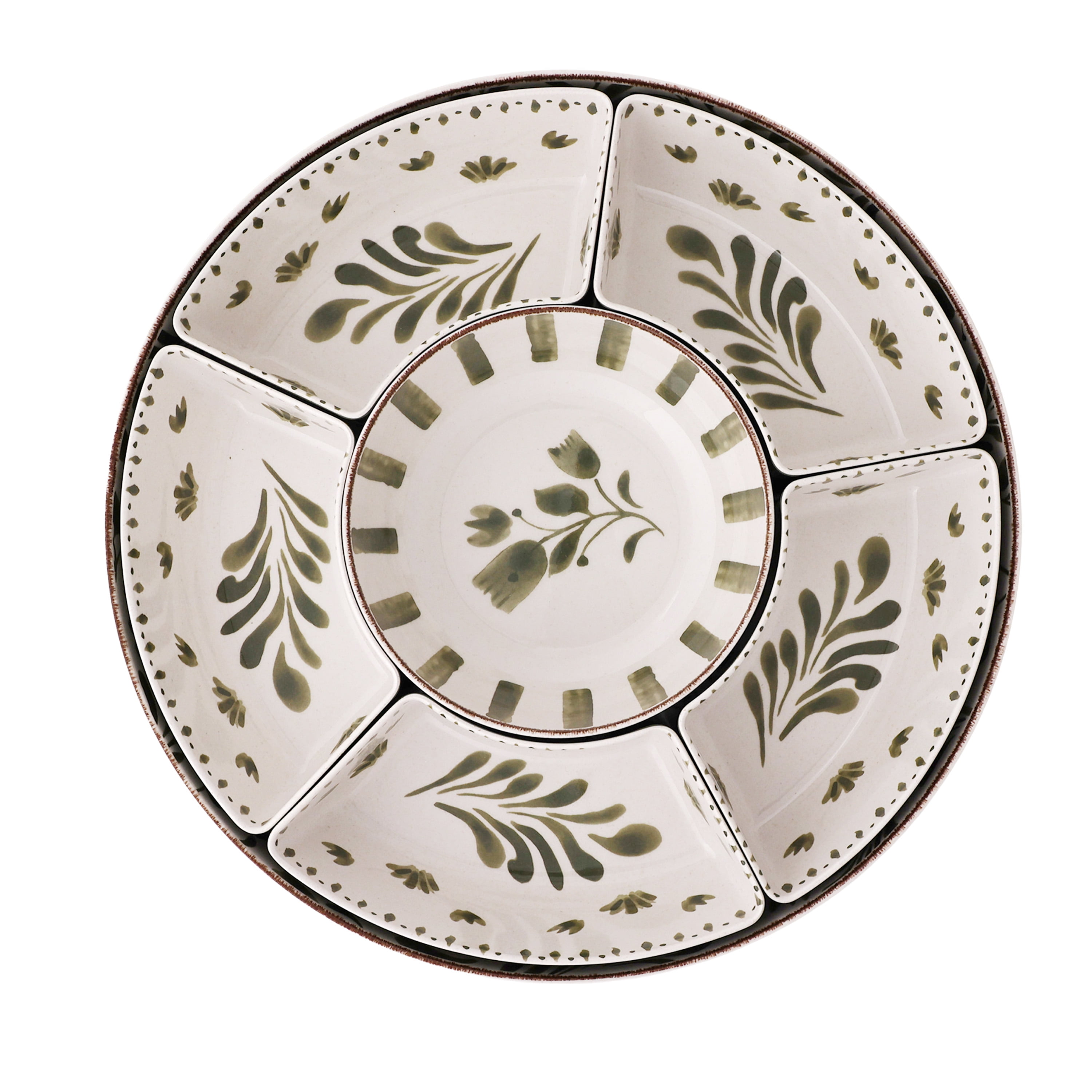 Better Homes & Gardens Bamboo Melamine Chip and Dip Tray, Green - Walmart.com