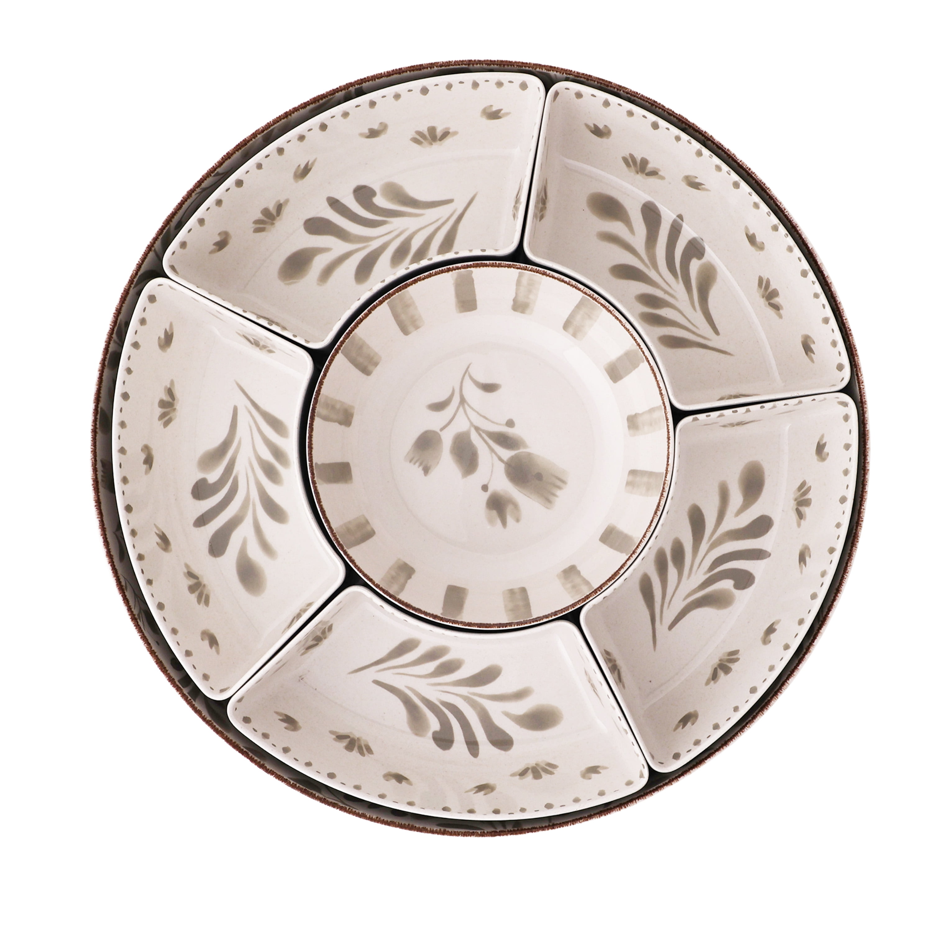Better Homes & Gardens Bamboo Melamine Chip and Dip Tray, Grey - Walmart.com