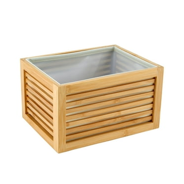 Better Homes & Gardens Brown Bamboo Slatted Basket Organizer