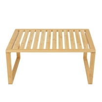 Better Homes & Gardens Bamboo Stackable Shelf, Natural Bamboo Color, Easy Assemble, 16 x 10 x 1.18in