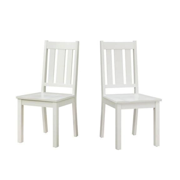 Better Homes & Gardens Bankston Wood Dining Chair, Set of 2, White, Indoor