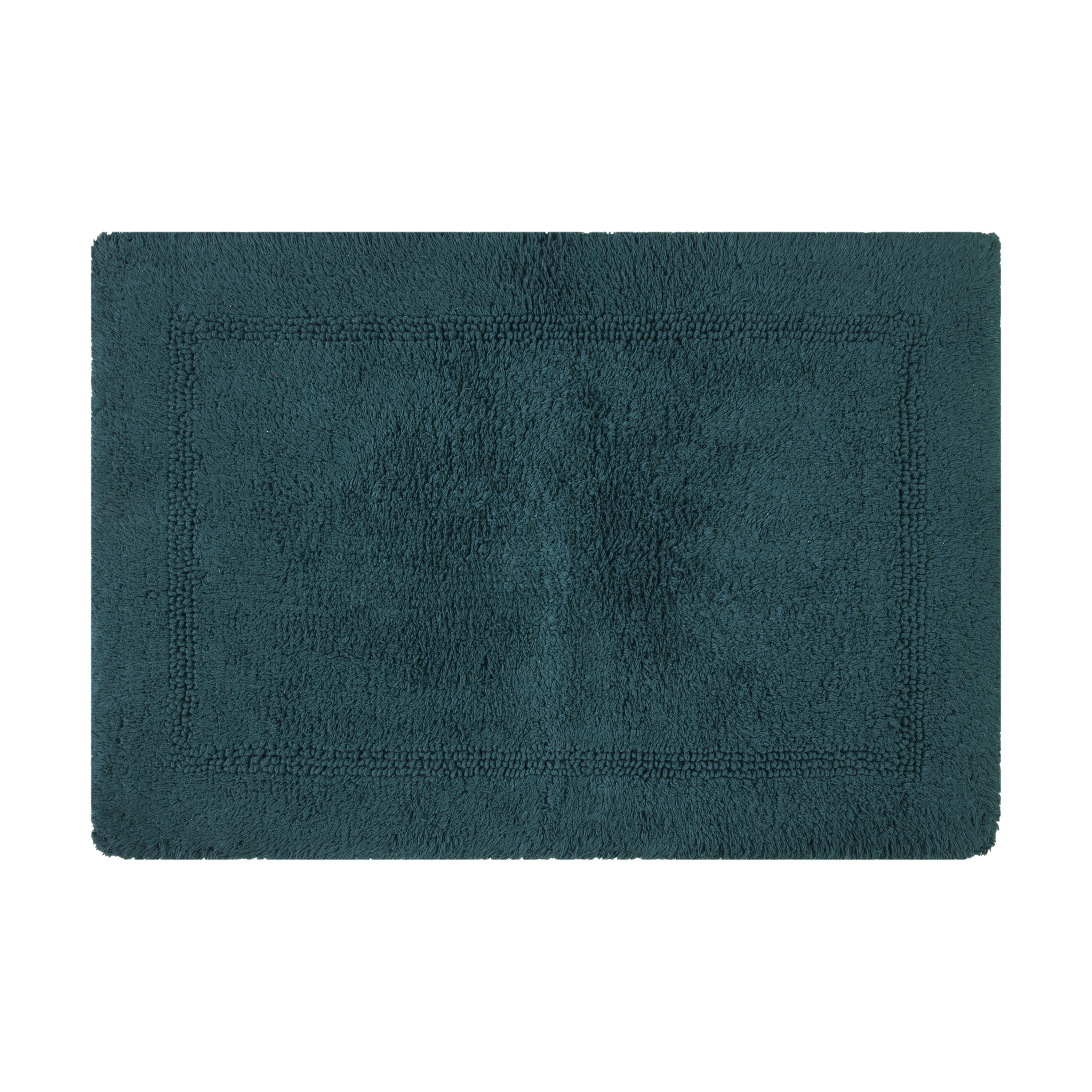Better Homes & Gardens Bath Rug Cotton Reversible Washable, 17"x24", Teal Rain