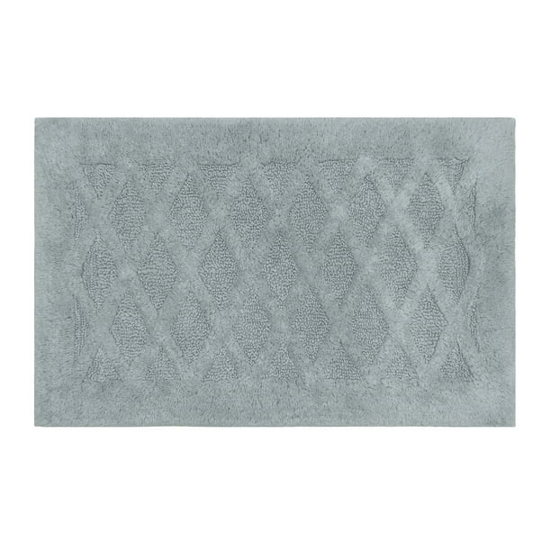 Better Homes & Gardens Bath Rug Diamond Texture Grey Shadow