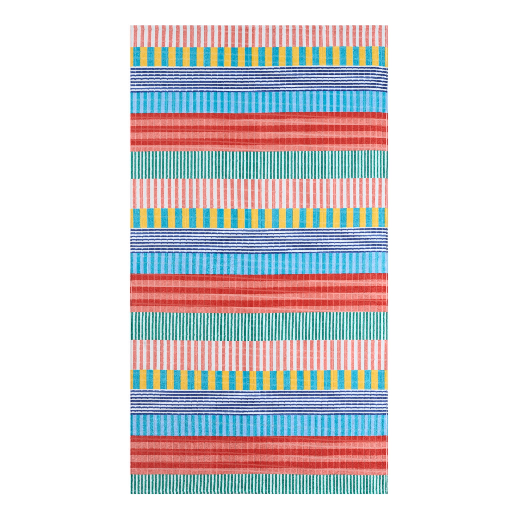 Better Homes & Gardens Beach Collection Summer Pink Striped Cotton-Blend Beach Towel