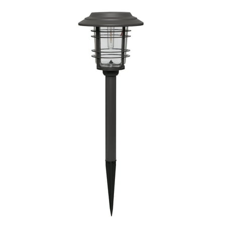 Better Homes & Gardens Beckon Home Solar LED Path Light, 20 Lumens, Brown Finish