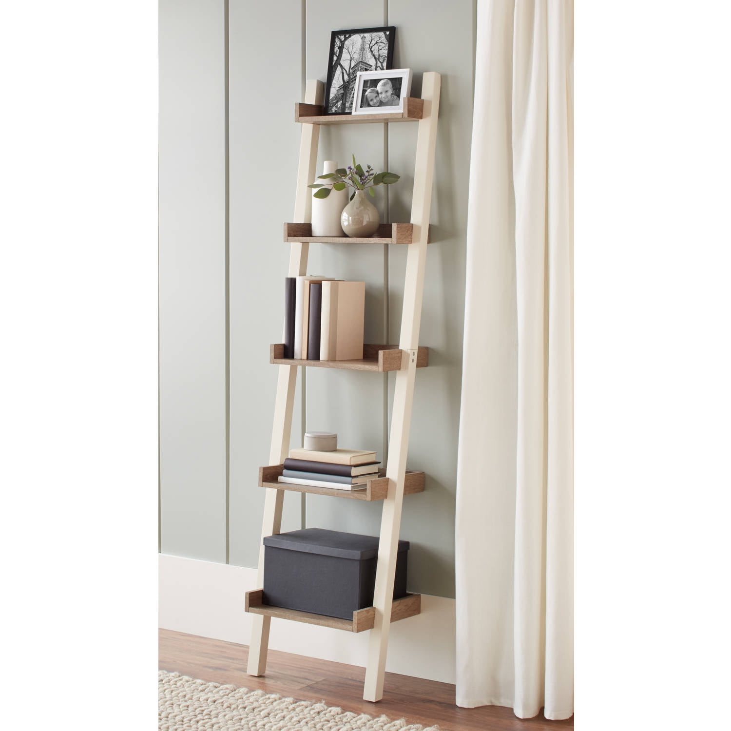 Better Homes Gardens Bedford 5 Shelf Narrow Leaning Bookcase