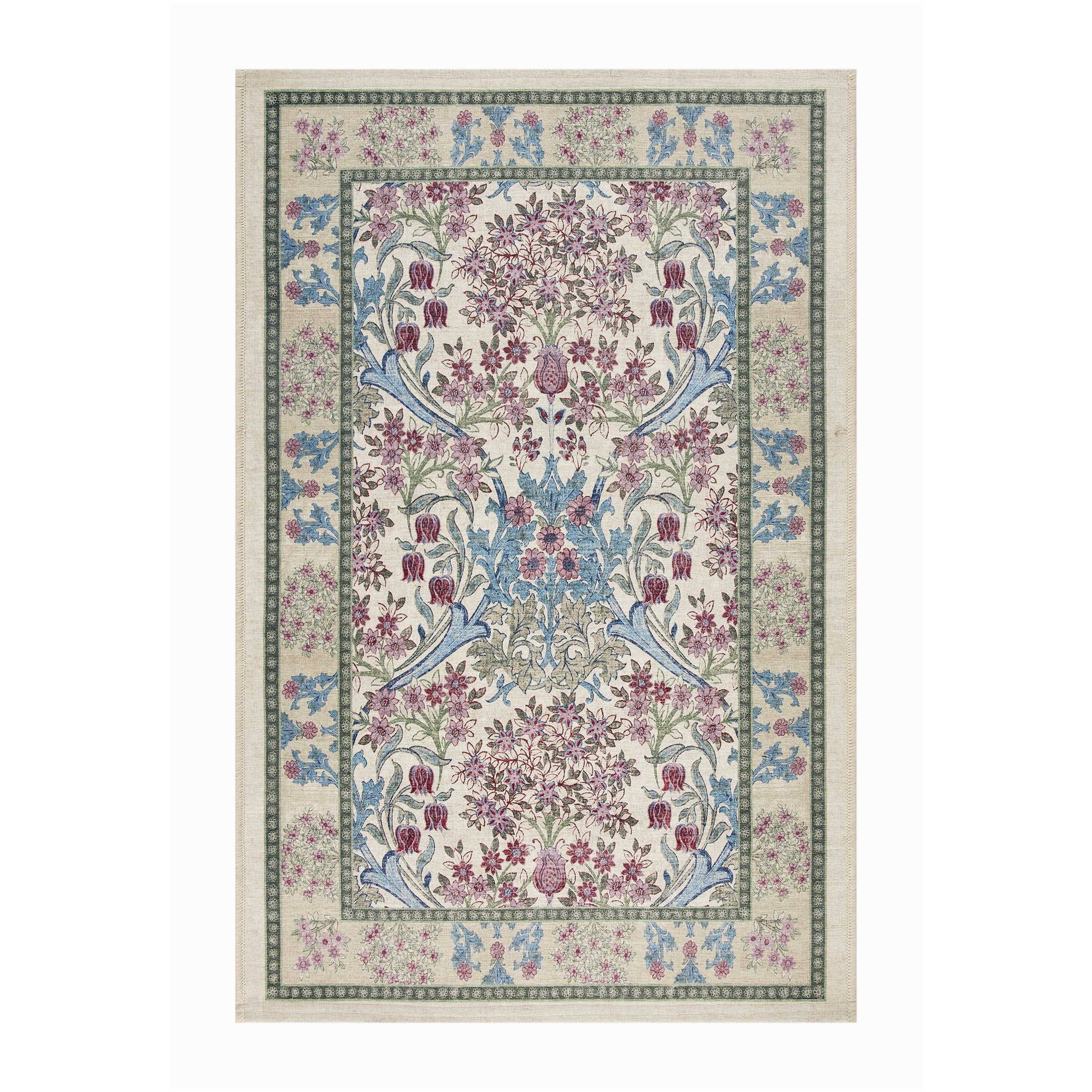 Better Homes & Gardens Beige Hannah Flowing Floral 30" x 46" Accent Rug