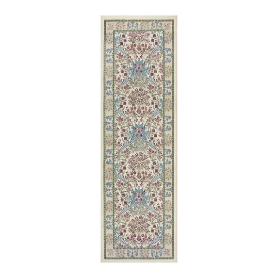 Better Homes & Gardens Beige Hannah Flowing Floral 30" x 96" Runner Rug