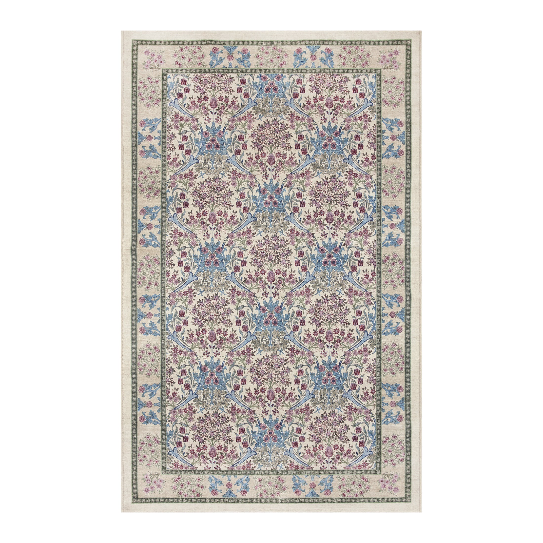 Better Homes & Gardens Beige Hannah Flowing Floral 5' x 8' Area Rug