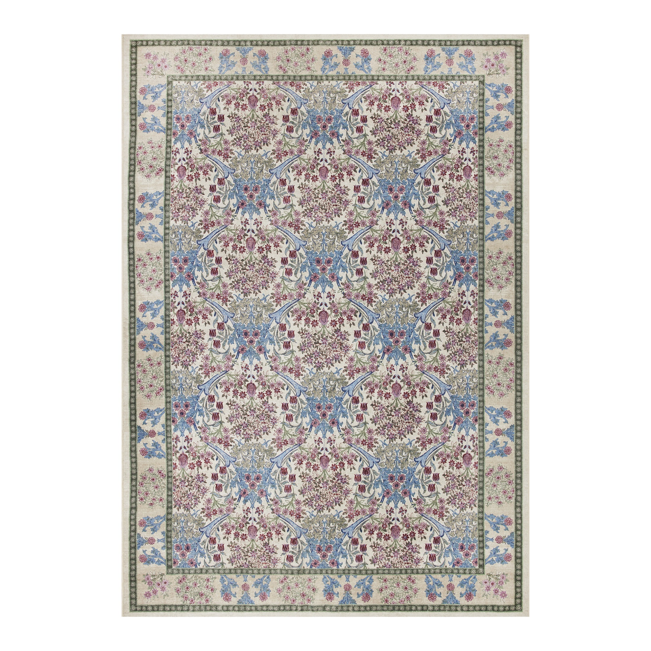 Better Homes & Gardens Beige Hannah Flowing Floral 7' x 10' Area Rug
