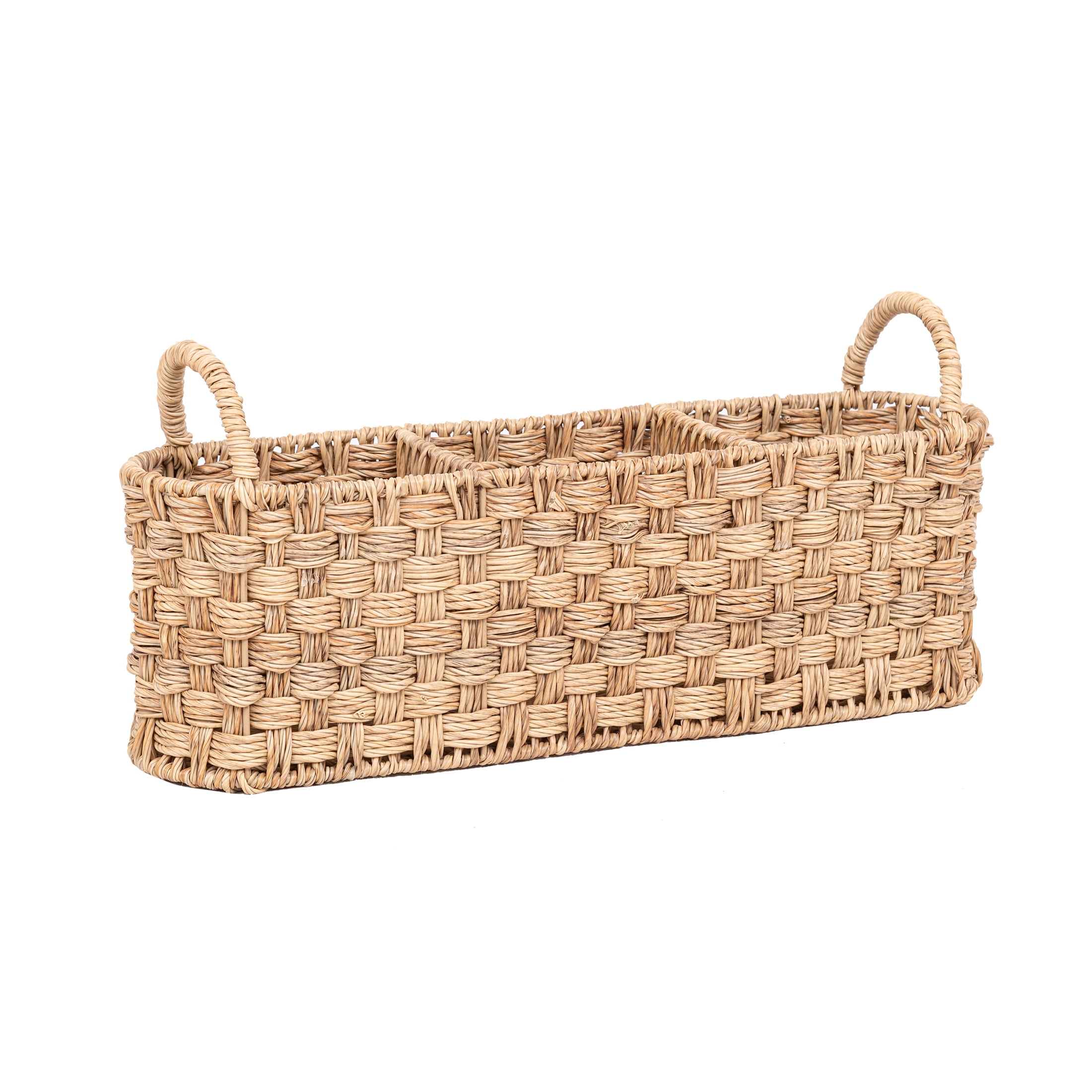 Better Homes & Gardens Beige Oval Rattan Caddy
