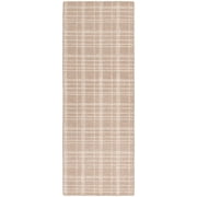 Better Homes & Gardens Beige Plaid Wool Indoor Runner Rug, 2 ft 6 in x 7 ft