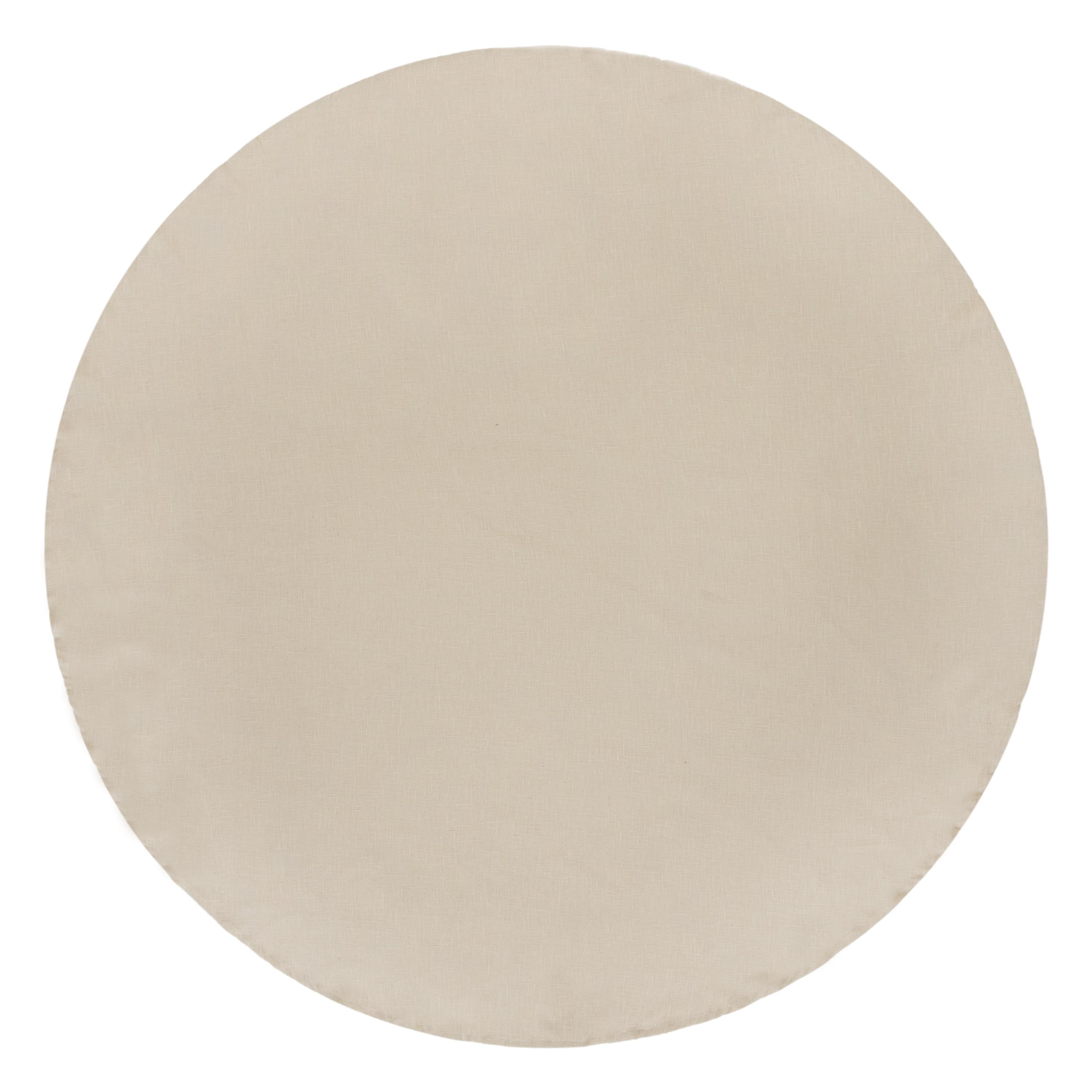 Better Homes & Gardens Beige Tara 70” Round Tablecloth – Cotton, Polyester, Viscose & Linen Blend
