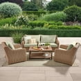 thumbnail image 1 of Better Homes & Gardens Bellamy 4 Piece Outdoor Patio Conversation Set, Green, 1 of 13