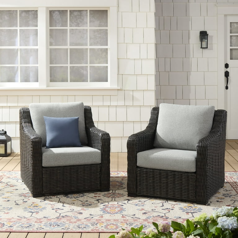 Better Homes Gardens Bellamy 2-Pack Outdoor Wicker Club Lounge - Main Image