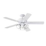 Better Homes & Gardens Bennett 52'' White Traditional LED Downrod 3 Light Ceiling Fan