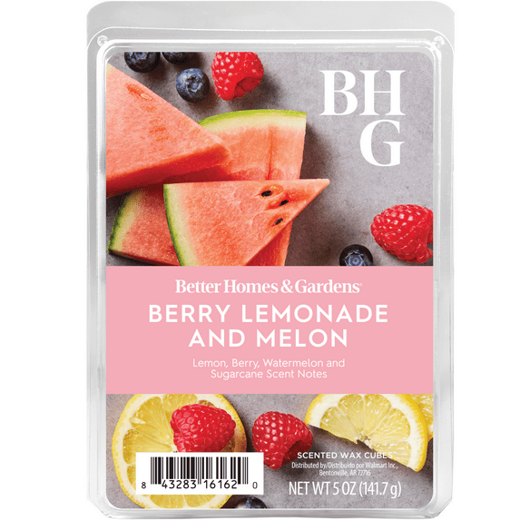 Berry Lemonade & Melon Scented Wax Melts, Better Homes & Gardens, 5 oz (Value Size)