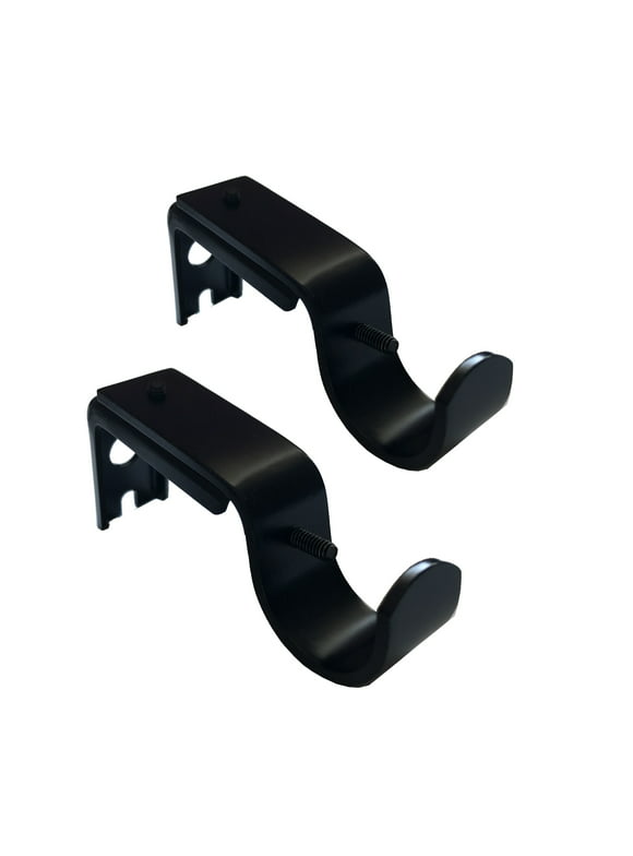 Better Homes & Gardens Black 3/4"to1" Dia. Adjustable Curtain Rod Brackets (2 Count)