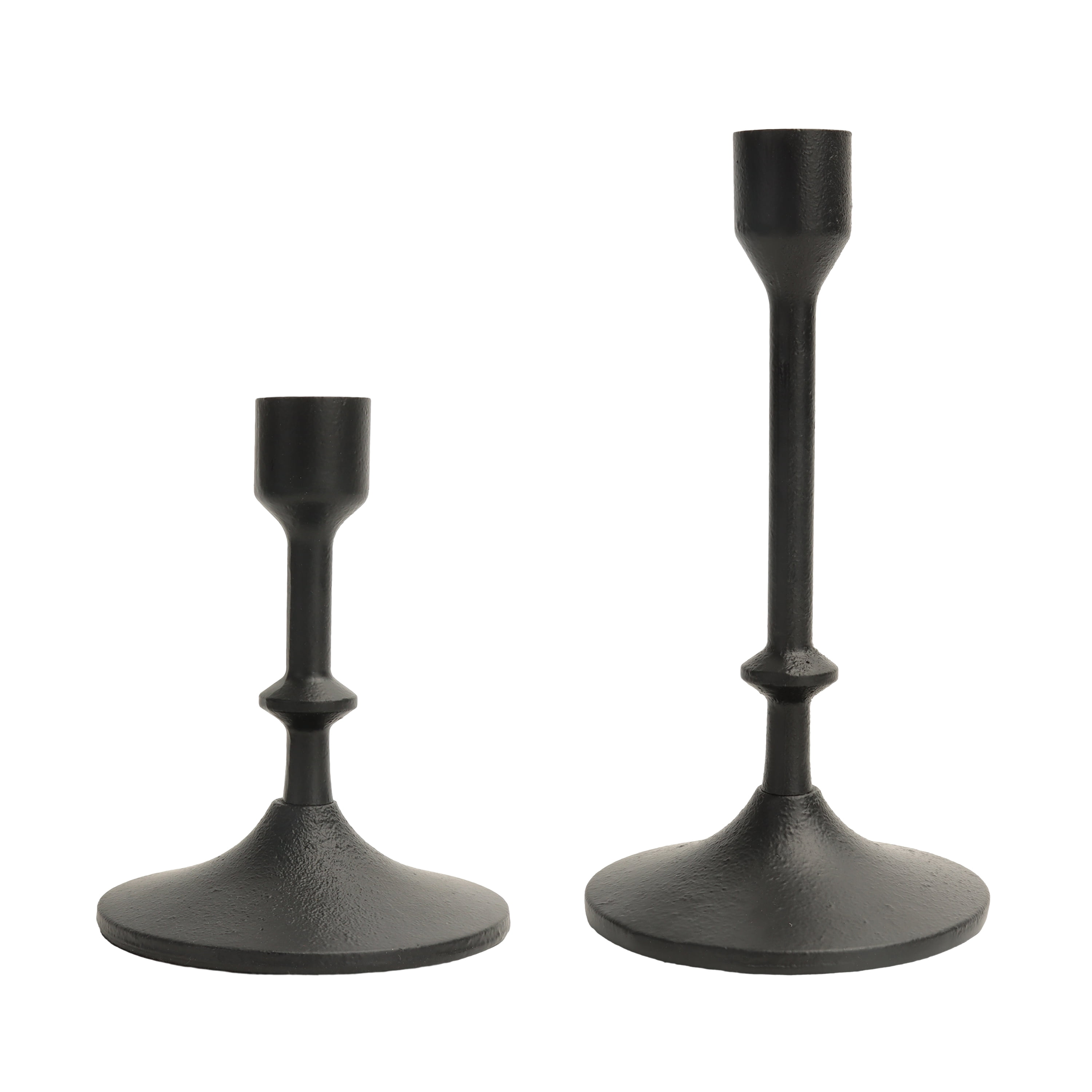 Better Homes & Gardens Black Cast Iron Metal Taper Candle Holder, 2-Pack