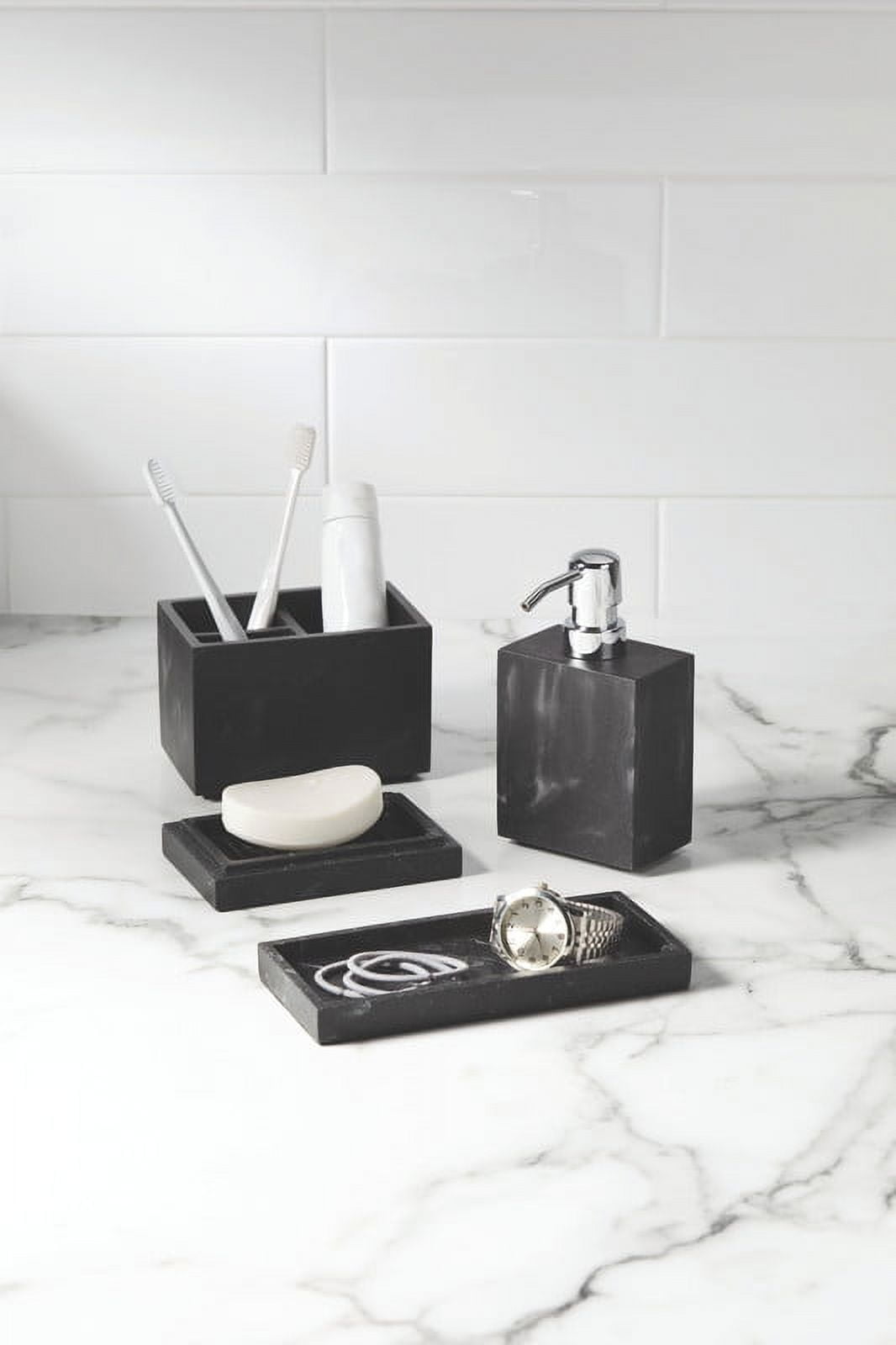 Better Homes & Gardens Black Faux Marble Finish 4 Piece Vanity
