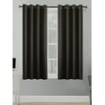 thumbnail image 1 of Better Homes & Gardens Solid Herringbone Blackout Curtain Panel, 1 Panel, Black, 50" W x 63” L, 1 of 6