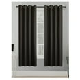 thumbnail image 1 of Better Homes & Gardens Solid Herringbone Blackout Curtain Panel, 1 Panel, Black, 50" W x 84” L, 1 of 6