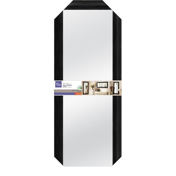 Better Homes & Gardens Black Leaner Full-Length Floor Mirror - 27 x 70 in.