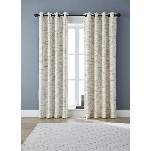 Better Homes & Gardens, Black Stripe Blackout Curtain Panel, 53" x 108", 1 Pack