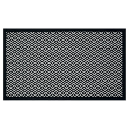 Better Homes & Gardens Black & White Diamond 20" x 34" Indoor Kitchen Rug -  65% Polypropylene, 35% Polyester