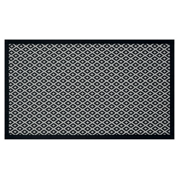 Better Homes & Gardens Black & White Diamond 20" x 34" Indoor Kitchen Rug -  65% Polypropylene, 35% Polyester