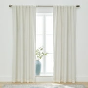 Better Homes & Gardens Blackout Linen Blend Curtain Rod Pocket Back Tab Panel, 50" x 84", Vanilla Dream