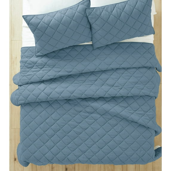 Better Homes & Gardens Blue Diamond Gauze Quilt, King
