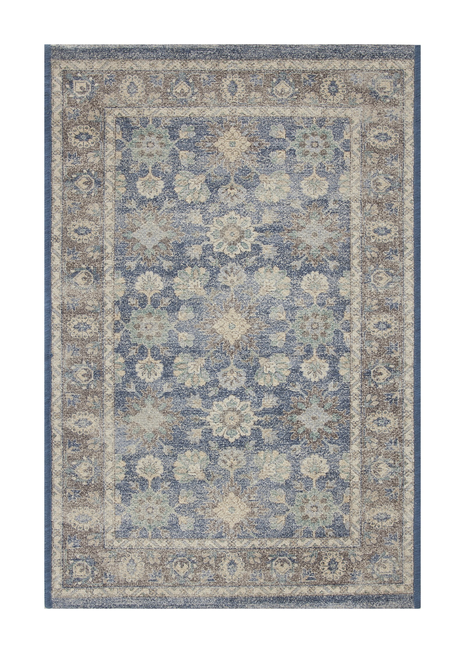 Better Homes & Gardens Blue Floral Accent Rug, 24"x36"