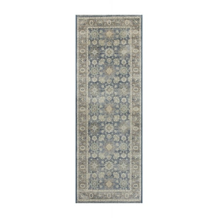 Better Homes & Gardens  Blue Floral Indoor 2.5' x 7' Runner Rug