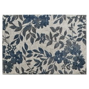 Better Homes & Gardens Botanical Blooms Blue & Gray Indoor Area Rug, 5 ft x 7 ft