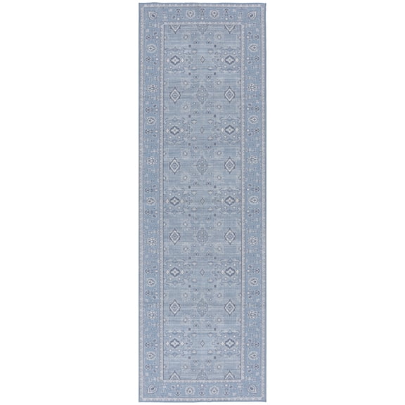 Better Homes & Gardens Blue Lillian Dainty Persian Runner Rug, 2'6"x8'
