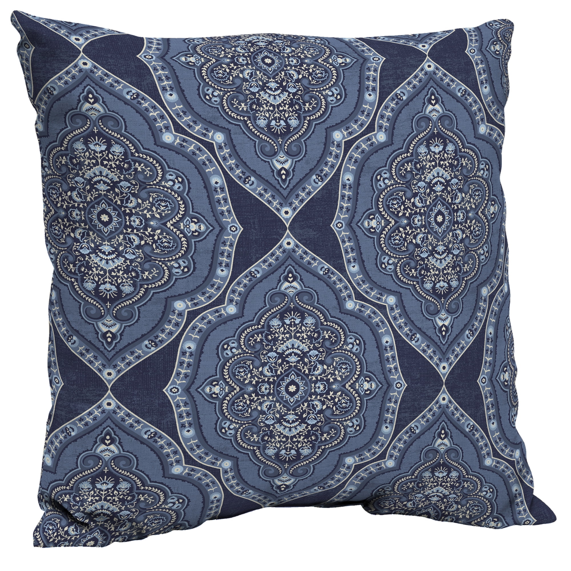 Better Homes & Gardens Blue Medallion 21 x 21 in. Outdoor Dining Pillow