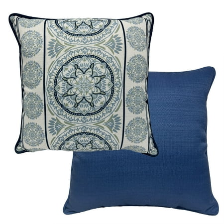Better Homes & Gardens Blue Medallion Outdoor Pillow