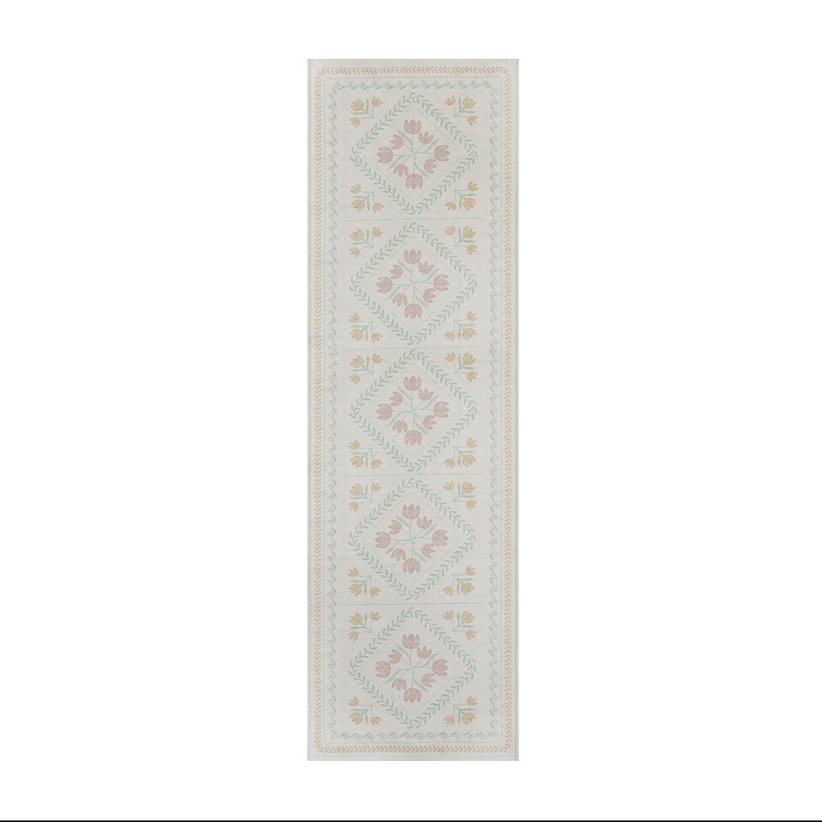 Better Homes & Gardens Blush Soliel Floral Runner Rug 30" x 102"