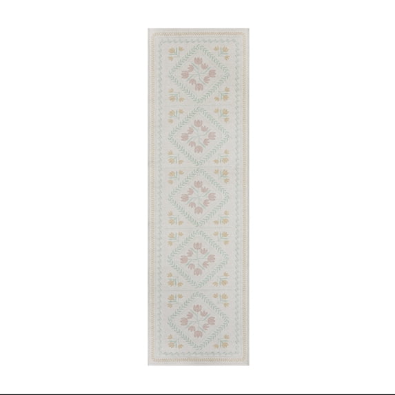 Better Homes & Gardens Blush Soliel Floral Runner Rug 30" x 102"