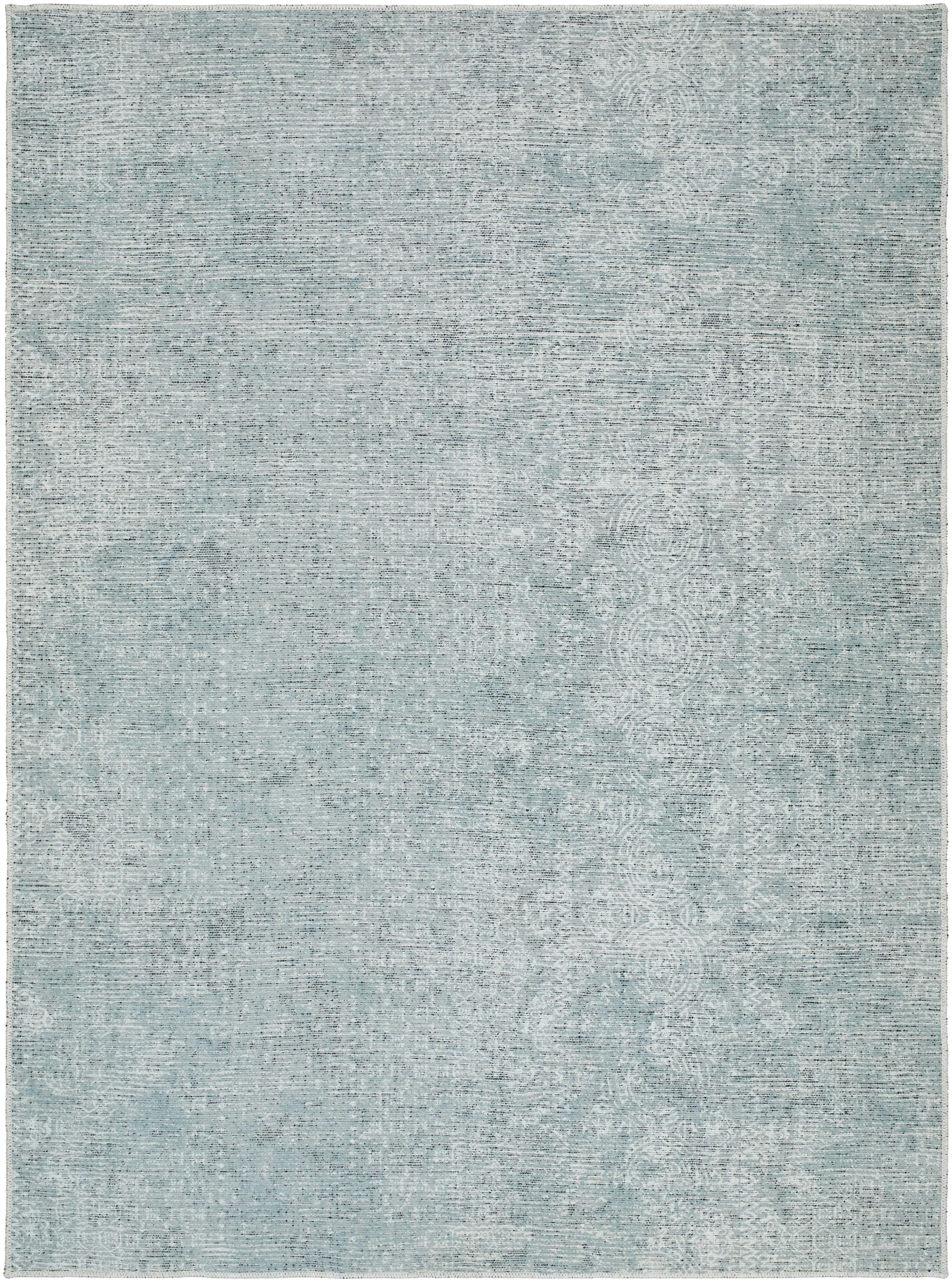 Better Homes & Gardens Boho Circles Washable Non-Skid Area Rug, Blue, 5 ft 3 in x 7 ft