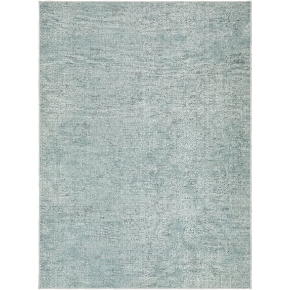 Better Homes & Gardens Boho Circles Washable Non-Skid Area Rug, Blue, 5' 3" x 7'